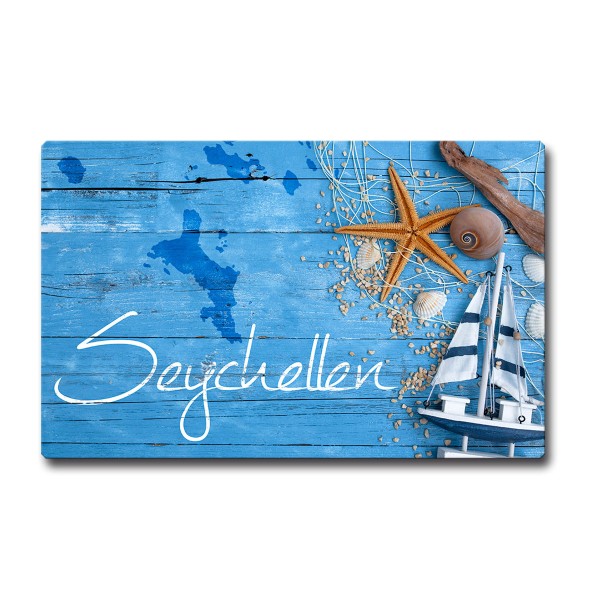 Kühlschrankmagnet Seychellen Inseln Spruch Indischer Ozean Geschenk Maritim Meer Liebhaber 85x55 mm