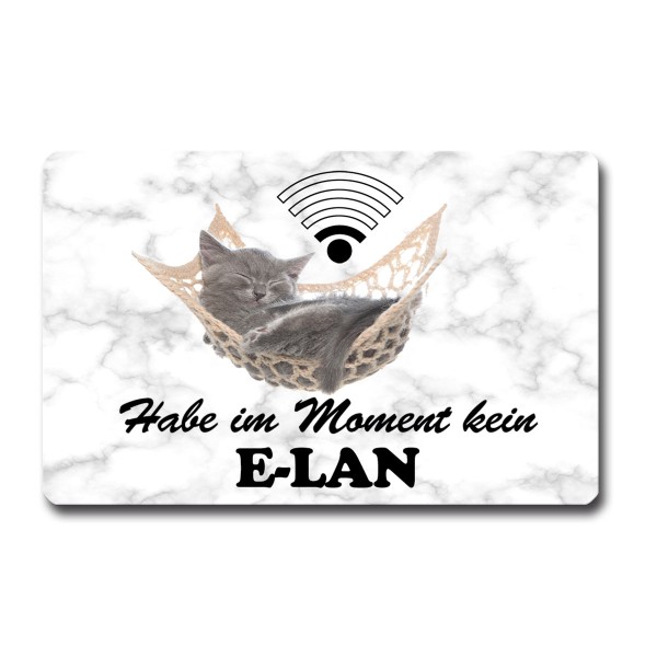 Kühlschrankmagnet Katzen Spruch lustig Katze Kein Elan Geschenk Katzenliebhaber Magnet 85x55 mm