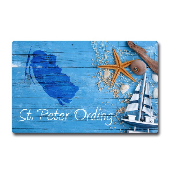 Kühlschrankmagnet Nordsee Ort Spruch Sankt Peter Ording Geschenk Maritim Liebhaber Magnet 85x55 mm