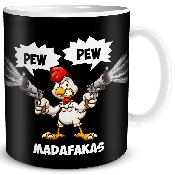 Huhn Madafakas, Tasse 300 ml, Schwarz