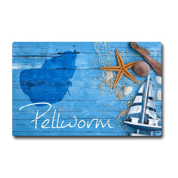 Kühlschrankmagnet Nordsee Insel Spruch Pellworm Geschenk Maritim Meer Liebhaber Magnet 85x55 mm