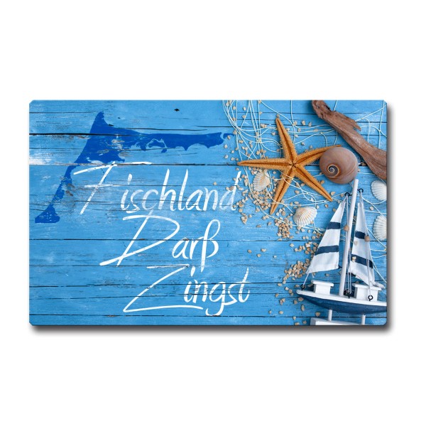 Kühlschrankmagnet Ostsee Insel Spruch Fischland-Darß-Zingst Geschenk Maritim Meer Liebhaber 85x55 mm