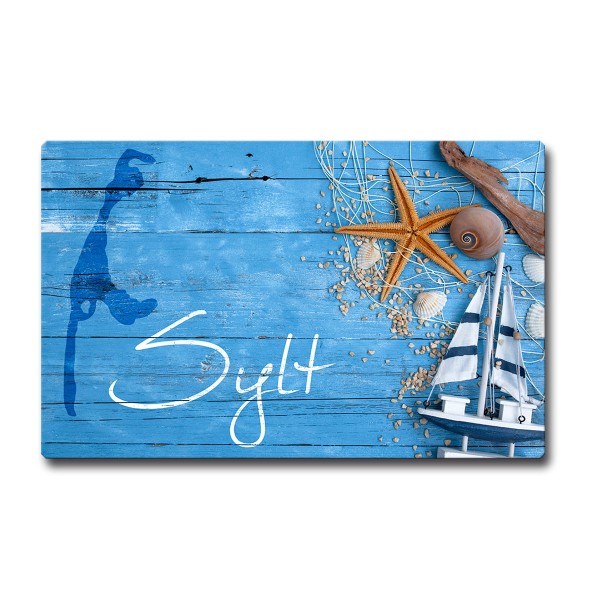 Kühlschrankmagnet Nordsee Insel Spruch Sylt Geschenk Maritim Meer Liebhaber Magnet 85x55 mm