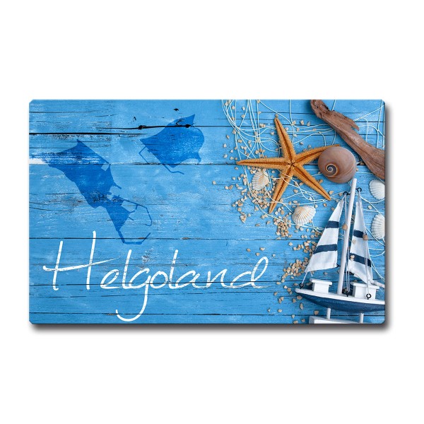 Kühlschrankmagnet Nordsee Insel Spruch Helgoland Geschenk Maritim Meer Liebhaber Magnet 85x55 mm