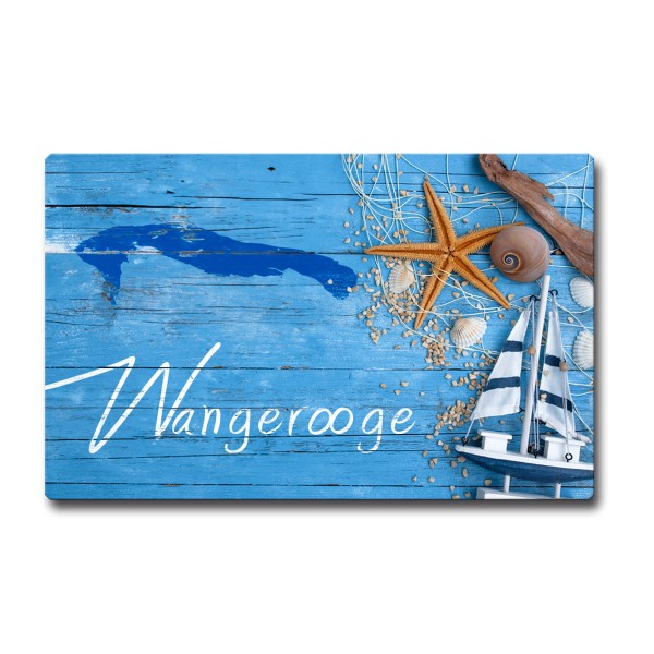 Kühlschrankmagnet Nordsee Insel Spruch Wangerooge Geschenk Maritim Meer Liebhaber Magnet 85x55 mm