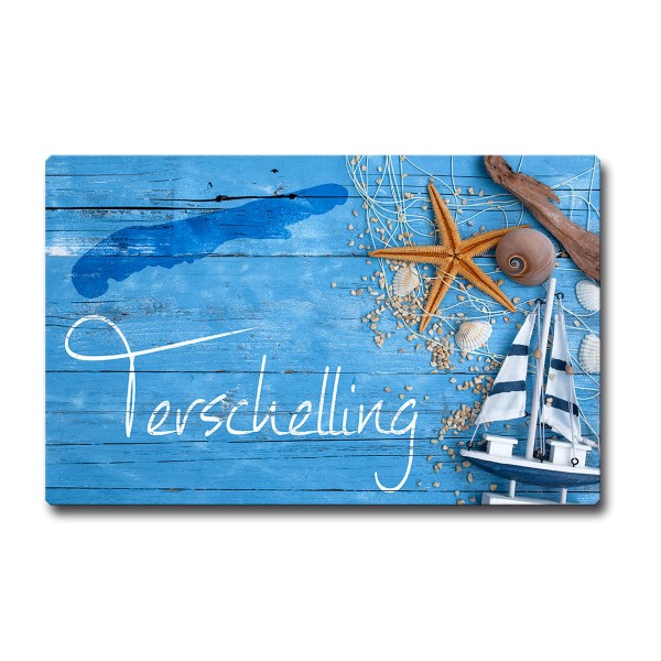 Kühlschrankmagnet Nordsee Insel Spruch Terschelling Geschenk Maritim Meer Liebhaber Magnet 85x55 mm