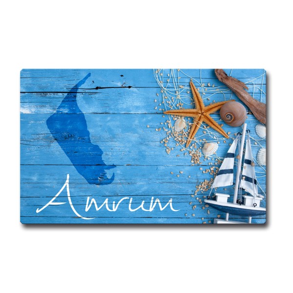 Kühlschrankmagnet Nordsee Insel Spruch Amrum Geschenk Maritim Meer Liebhaber Magnet 85x55 mm