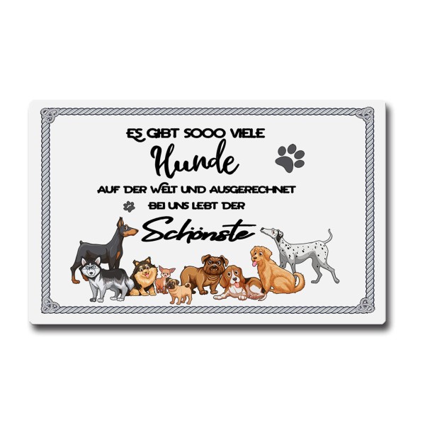 Es gibt so viele Hunde, Magnet 8,5x5,5 cm